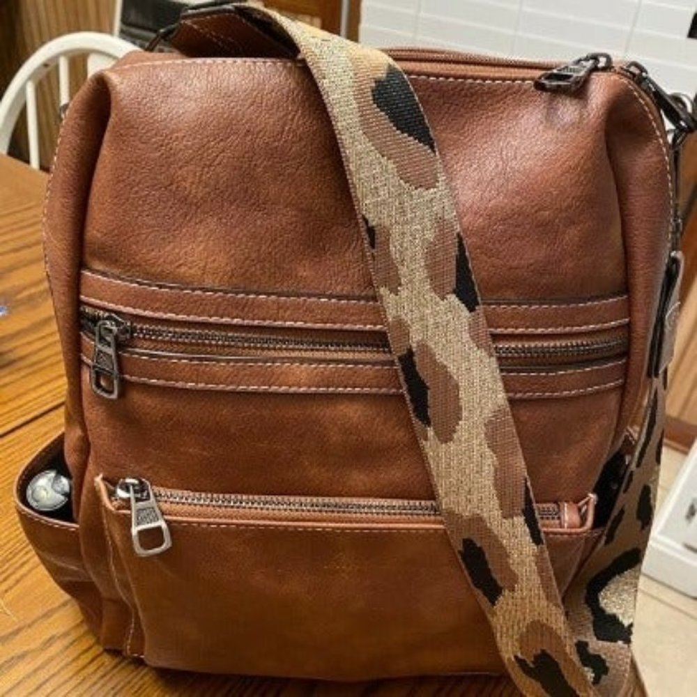 Leather Backpack Purse for Women Shoulder Bag Faux Travel Handbags